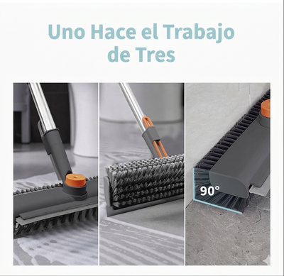 Cepillo de Limpieza 3 en 1 con Mango Largo y Cabezal de rotación de 360°