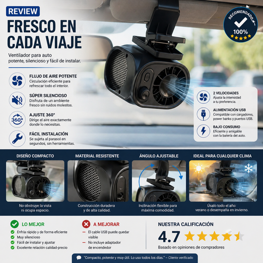 Mini Ventilador Clip 360°