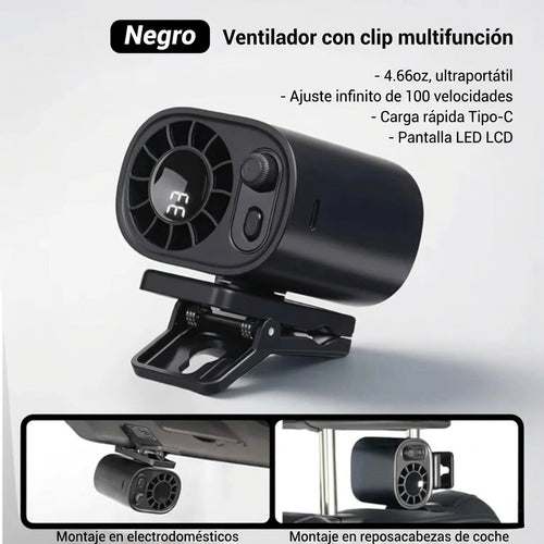 Mini Ventilador Clip 360°