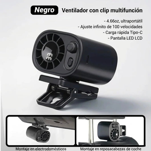 Mini Ventilador Clip 360°