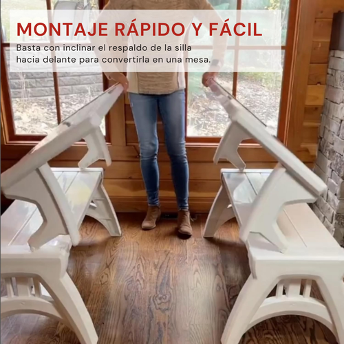 DuoPatio™ Banco y mesa en segundos